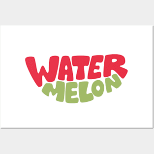 Watermelon Typography, Hand Drawn © GraphicLoveShop Posters and Art